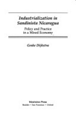 Cover of Industrialization In Sandinista Nicaragua