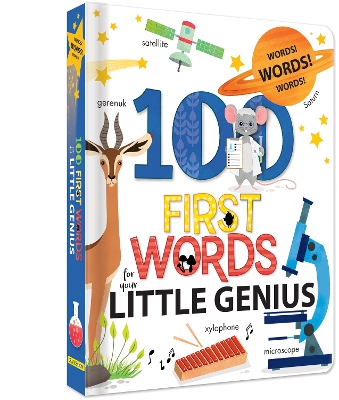 Book cover for 100 First Words for Little Genius