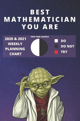 Book cover for 2020 & 2021 Two-Year Weekly Planner For Best Mathematician Gift - Funny Yoda Quote Appointment Book - Two Year Agenda Notebook