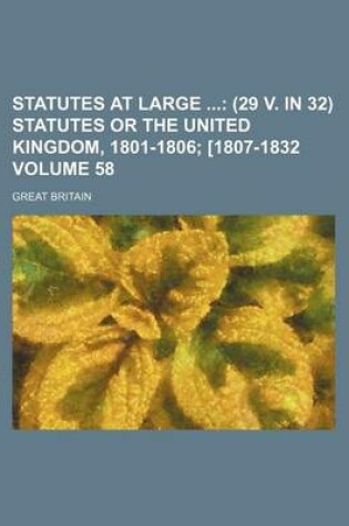 Cover of Statutes at Large Volume 58