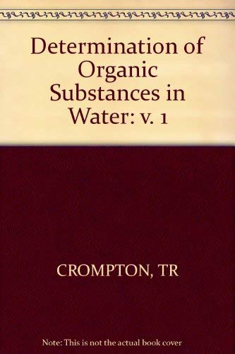 Book cover for Determination of Organic Substances in Water