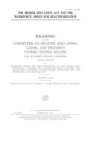 Cover of The Higher Education Act and the workforce