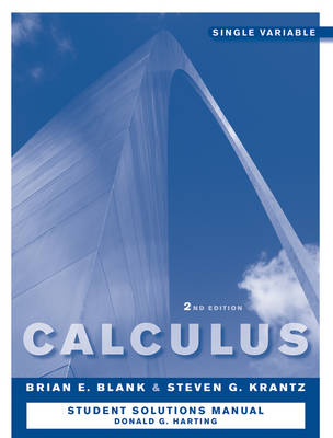 Book cover for Calculus: Single Variable, Student Study and Solutions Companion