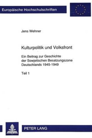 Cover of Kulturpolitik Und Volksfront