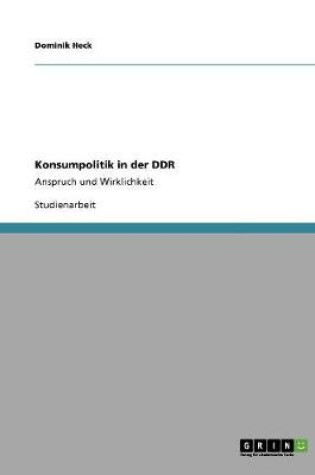 Cover of Konsumpolitik in der DDR
