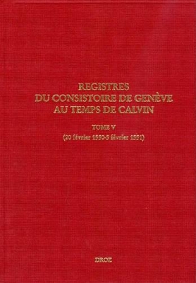 Cover of Registres Du Consistoire de Geneve Au Temps de Calvin