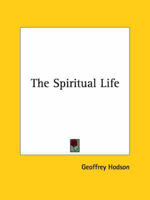 Book cover for The Spiritual Life