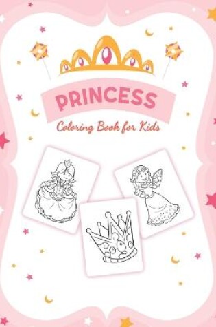 Cover of Princess Coloring Book For Girls