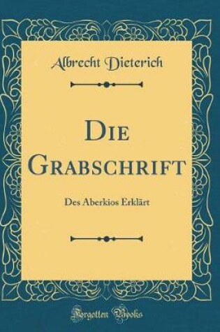 Cover of Die Grabschrift