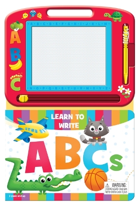 Book cover for Learning to Write ABC's - Activity Book Learning, Writing, Sketching with Magnetic Drawing Doodle Pad for Kids