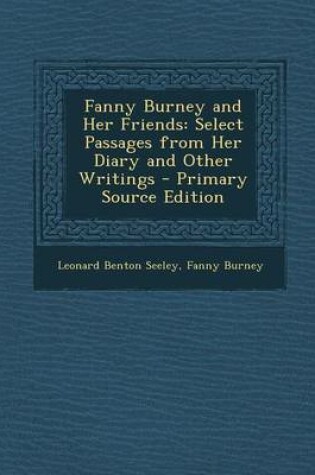 Cover of Fanny Burney and Her Friends