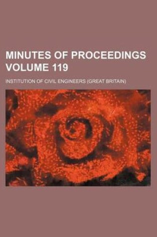 Cover of Minutes of Proceedings Volume 119