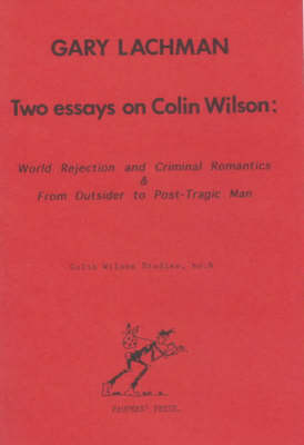 Book cover for Two Essays on Colin Wilson