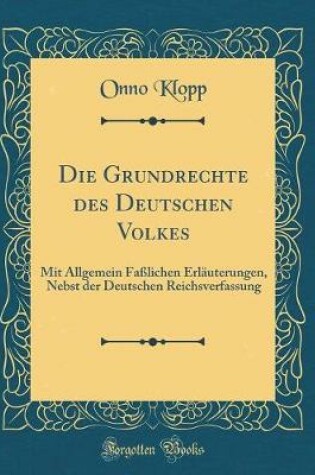 Cover of Die Grundrechte Des Deutschen Volkes