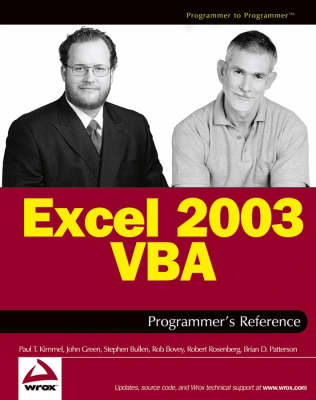 Book cover for Excel 2003 VBA Programmer's Reference