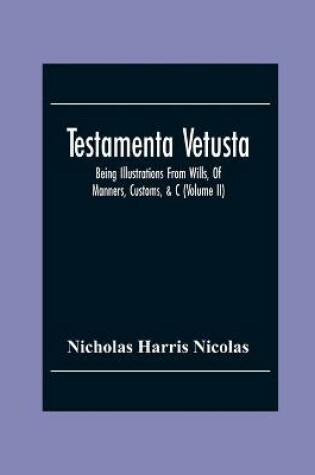 Cover of Testamenta Vetusta