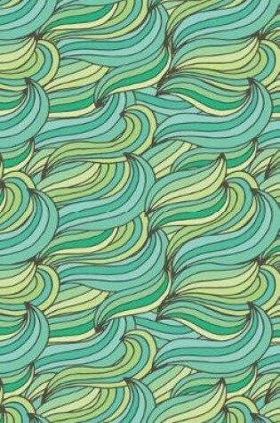 Cover of Journal Notebook Abstract Waves Greens