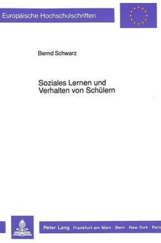 Cover of Soziales Lernen Und Verhalten Von Schuelern