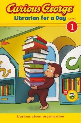 Book cover for Curious George: Librarian for a Day