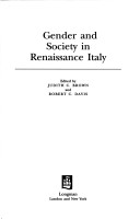 Book cover for Gender and Society in Renaissance Italy