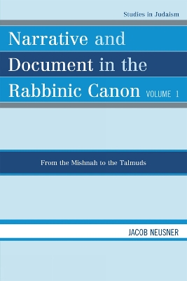 Cover of Narrative and Document in the Rabbinic Canon