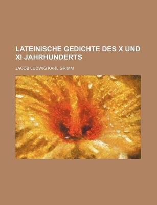 Book cover for Lateinische Gedichte Des X Und XI Jahrhunderts