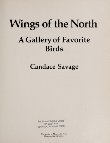 Book cover for Wings of the North