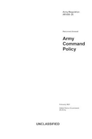 Cover of Army Regulation AR 600-20 Army Command Policy February 2021