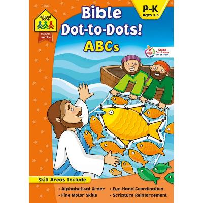 Cover of School Zone Bible Dot-To-Dots! ABCs Workbook