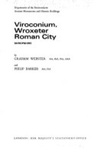 Cover of Viroconium, Wroxeter Roman City, Shropshire