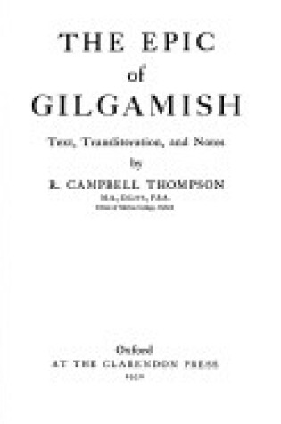 Cover of Epic of Gilgamesh