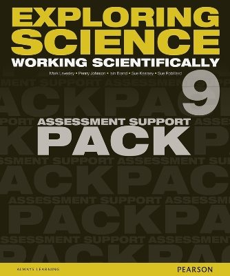 Book cover for Exploring Science: Working Scientifically Assessment Support Pack Year 9