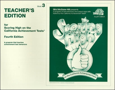 Book cover for Scoring High on the California Achievement Tests (CAT),  Grade 3 Teacher Edition