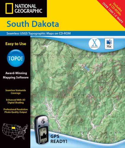 Book cover for Rand McNally Recreation Map South Dakota - Topo!