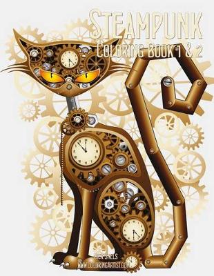 Cover of Steampunk Coloring Book 1 & 2
