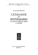 Cover of Catalogue of Watermarks in Italian Printed Maps (ca 1540-1600)