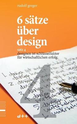 Book cover for 6 sätze über design - satz 4