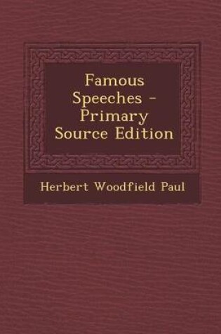 Cover of Famous Speeches