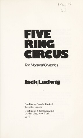 Book cover for Five Ring Circus: The Montreal Olympics