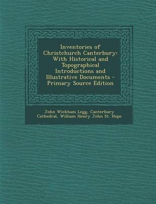 Book cover for Inventories of Christchurch Canterbury