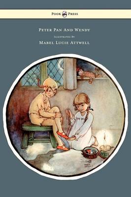 Book cover for Peter Pan and Wendy - Illustrated by Mabel Lucie Attwell