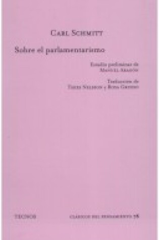 Cover of Sobre El Parlamentarismo