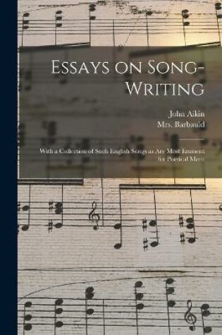 Cover of Essays on Song-writing