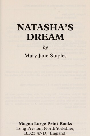Cover of Natasha's Dream