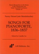 Cover of Songs for Pianoforte, 1836-1837