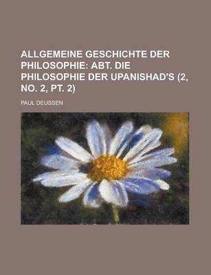 Book cover for Allgemeine Geschichte Der Philosophie (2, No. 2, PT. 2)