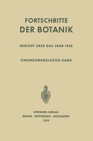 Cover of Bericht UEber Das Jahr 1958