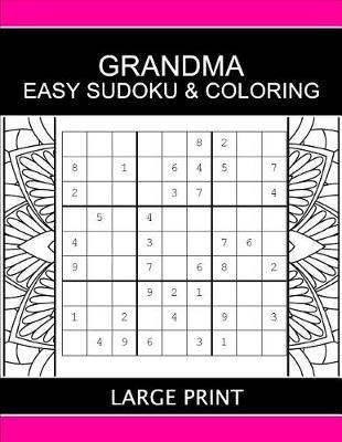 Book cover for Grandma Easy Sudoku & Coloring