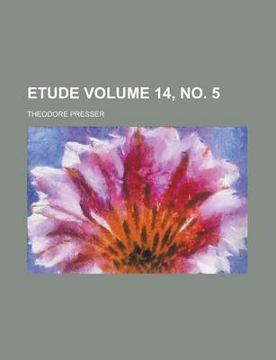 Book cover for Etude Volume 14, No. 5