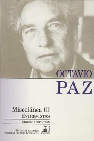 Cover of Miscelanea III: Entrevistas